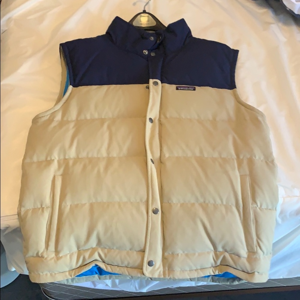 Patagonia Puffer Vest White & Blue